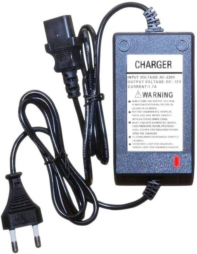 BALRAMA 12 Volt 1.7 Amp Agricultural Sprayer Pump Battery Charger DC SMPS Power Supply 2 ft Battery Jumper Starter