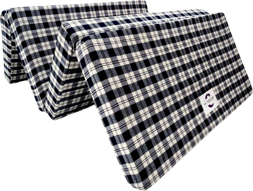 cotmattress Premium UHD Foam Four Fold 3 inch Single EPE Foam Mattress