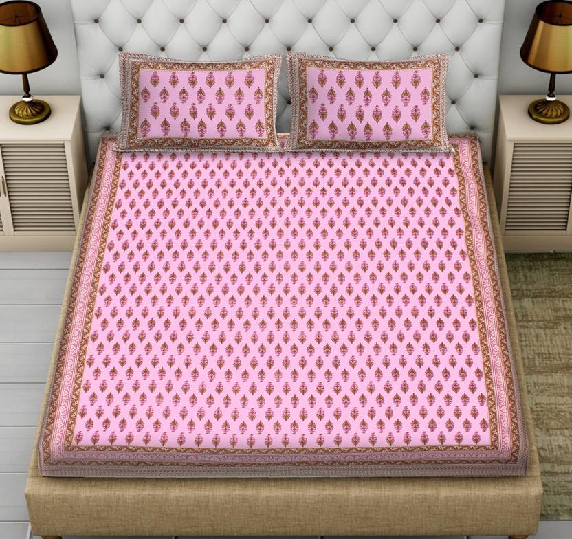 SUTI SWAN 200 TC Cotton Double Jaipuri Prints Flat Bedsheet Buy SUTI SWAN 200 TC Cotton Double