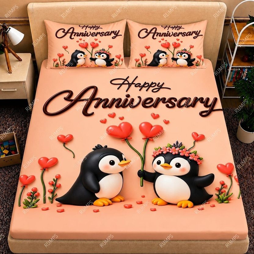 Anniversary Couple bedsheet