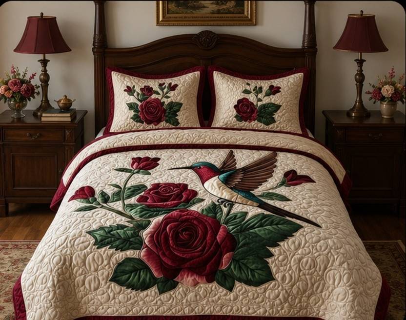 AASHRAE Polycotton Double Flat 400 TC Floral 1 AC Bedsheet with 2 Pillow Covers
