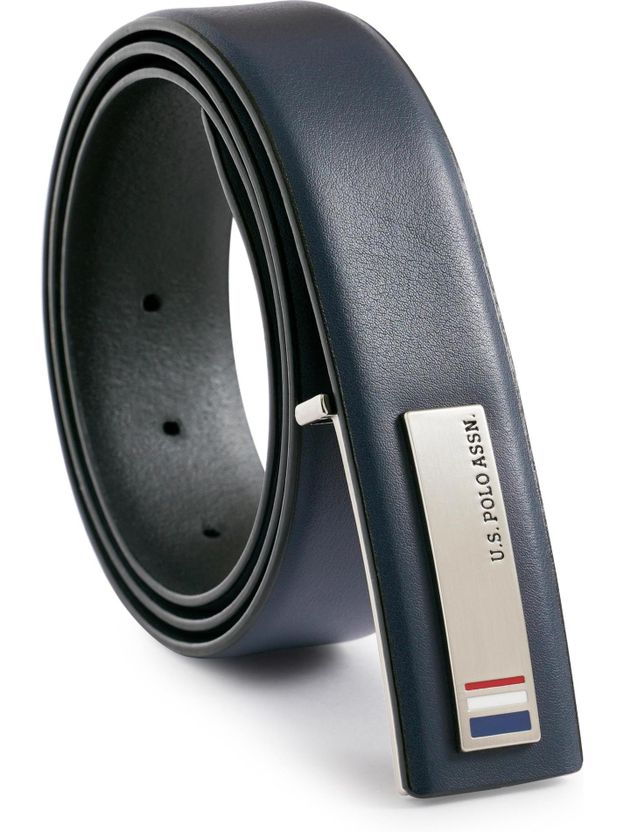 U.S. POLO ASSN. Men Casual Blue Genuine Leather Belt - Image 1