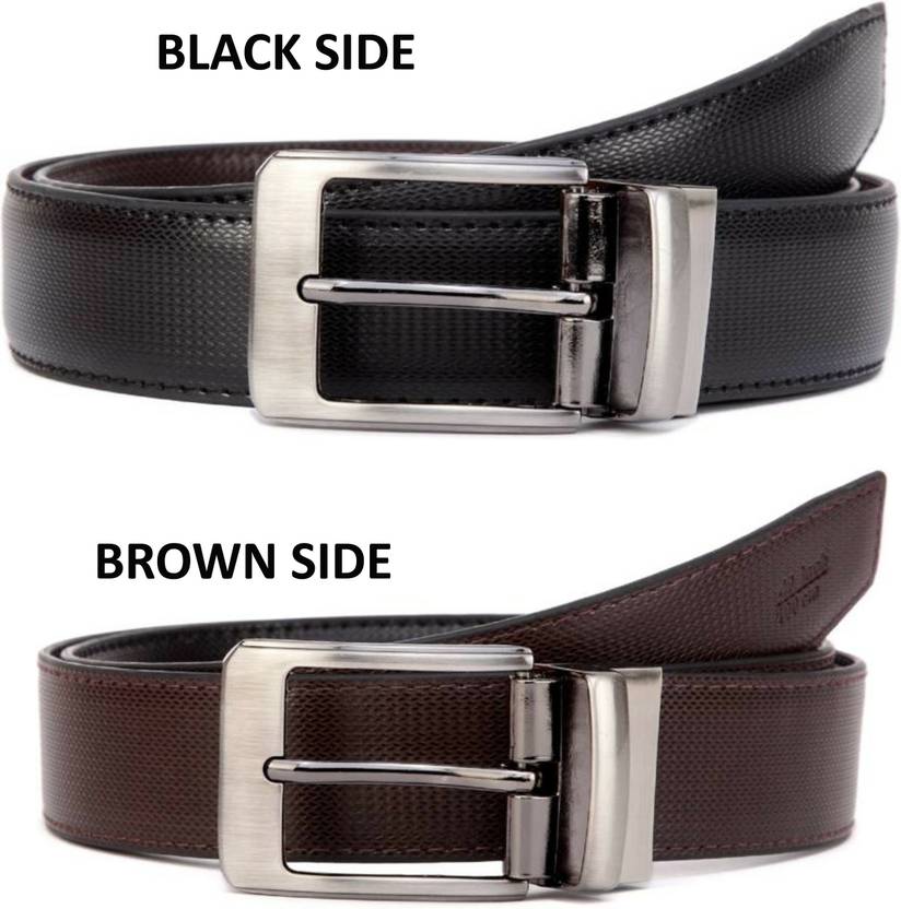 Men Formal, Casual, Party Black, Brown Artificial Leather Reversible Belt