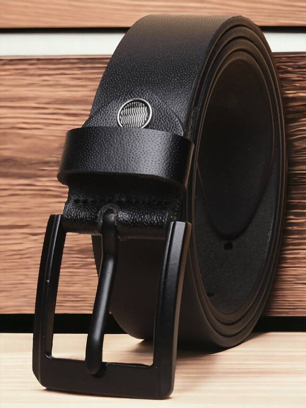 PROVOGUE Men Casual, Evening, Formal, Party Black Genuine Leather Belt