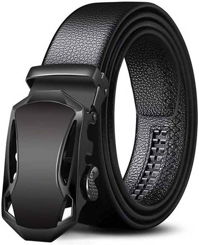 Men Black Artificial Leather, Texas Leatherite Belt