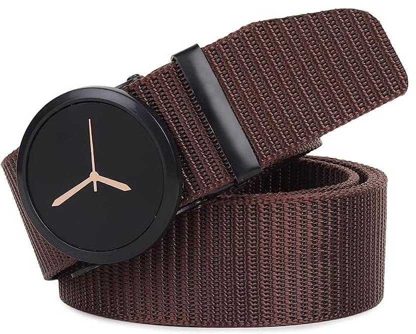 Avikon Imperial Men Casual, Formal, Evening Brown Nylon Belt