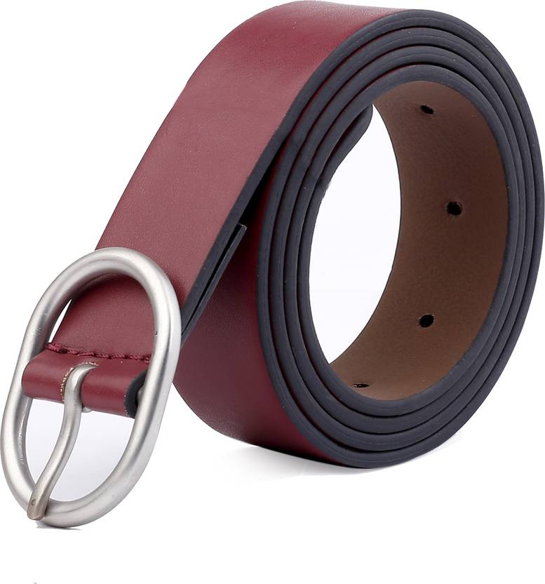 bacca bucci Women Casual Maroon Artificial Leather Belt