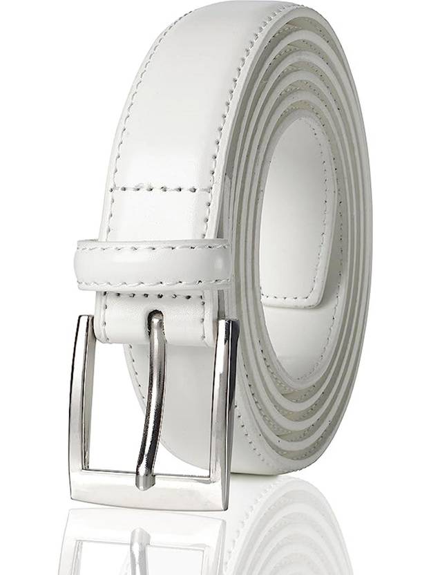 KAEZRI Men Formal White Artificial Leather Belt