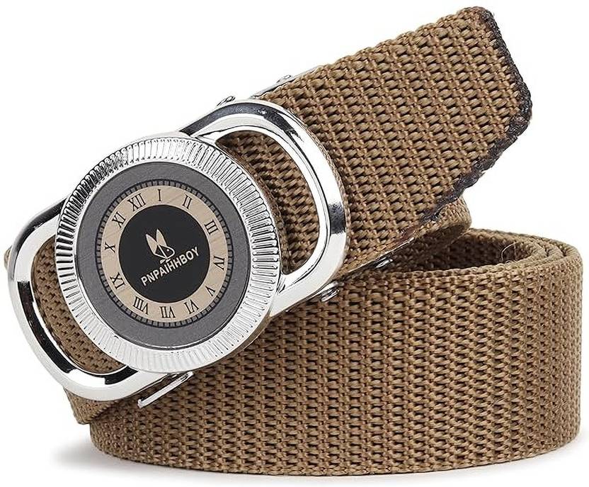AVIKON HIDE Men Casual, Formal, Evening Beige Nylon Belt