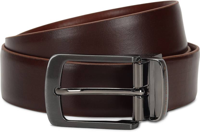Men Tan Genuine Leather Belt