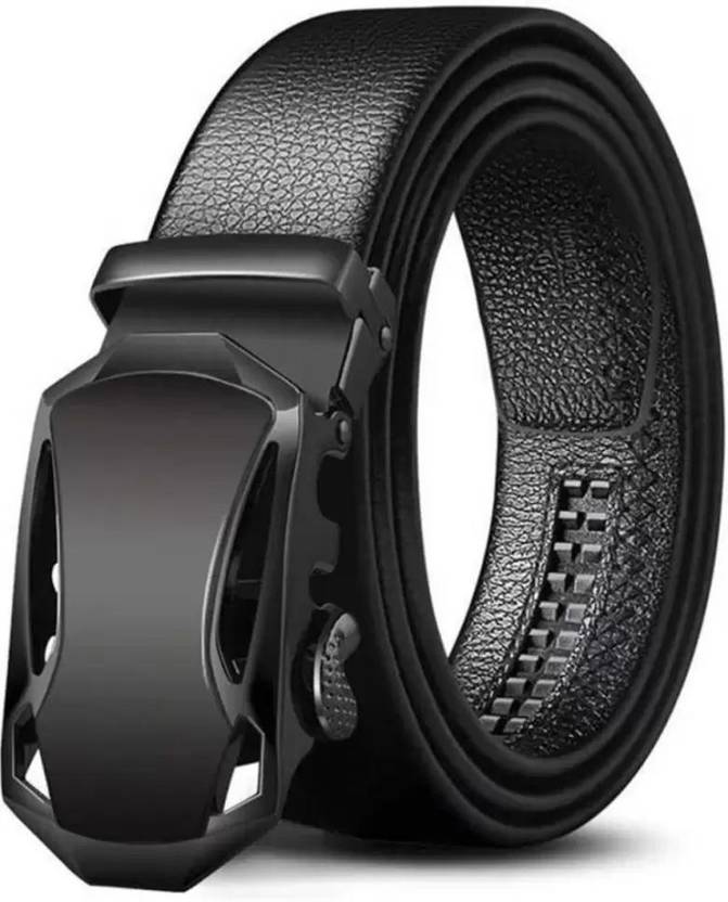 Men Casual Black Artificial Leather Belt
