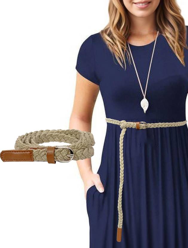 Aakriti Women Casual, Formal, Party, Evening Beige Fabric Reversible Belt