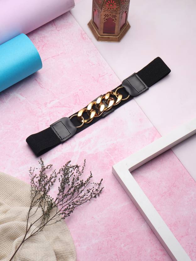 Women Casual, Party, Evening Black Metal Belt