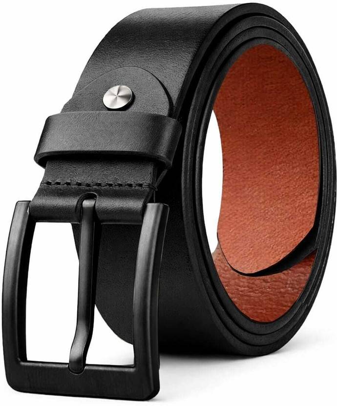 BPRIDE Men Casual, Formal Black Texas Leatherite Belt