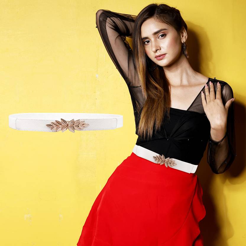 Women Casual, Evening, Party, Formal White Fabric Belt