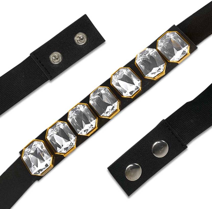 Girls Party, Casual, Evening Black Synthetic Belt