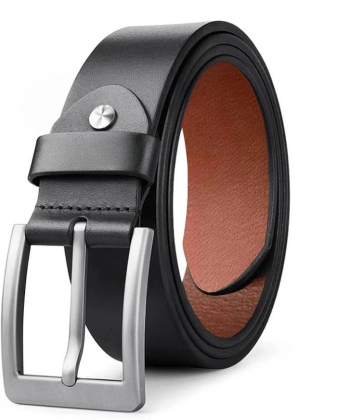 buffcage Men Party, Evening, Casual, Formal Black Genuine Leather Belt