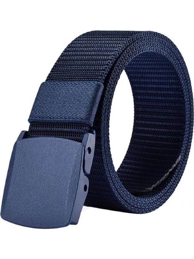 ZACHARIAS Men Casual, Party, Formal Blue Canvas, Plastic Belt