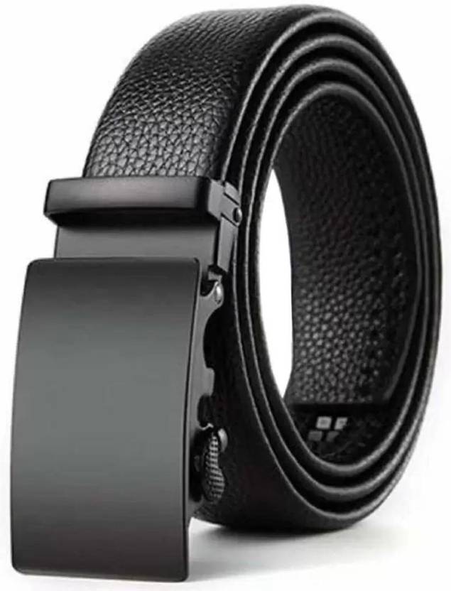 Men Casual Black Artificial Leather Belt