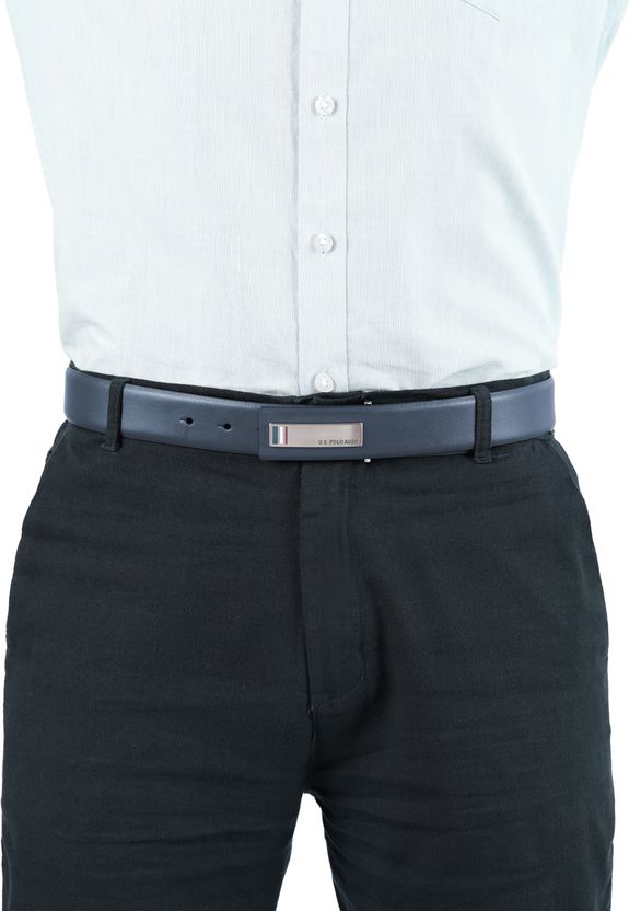 U.S. POLO ASSN. Men Casual Blue Genuine Leather Belt - Image 2