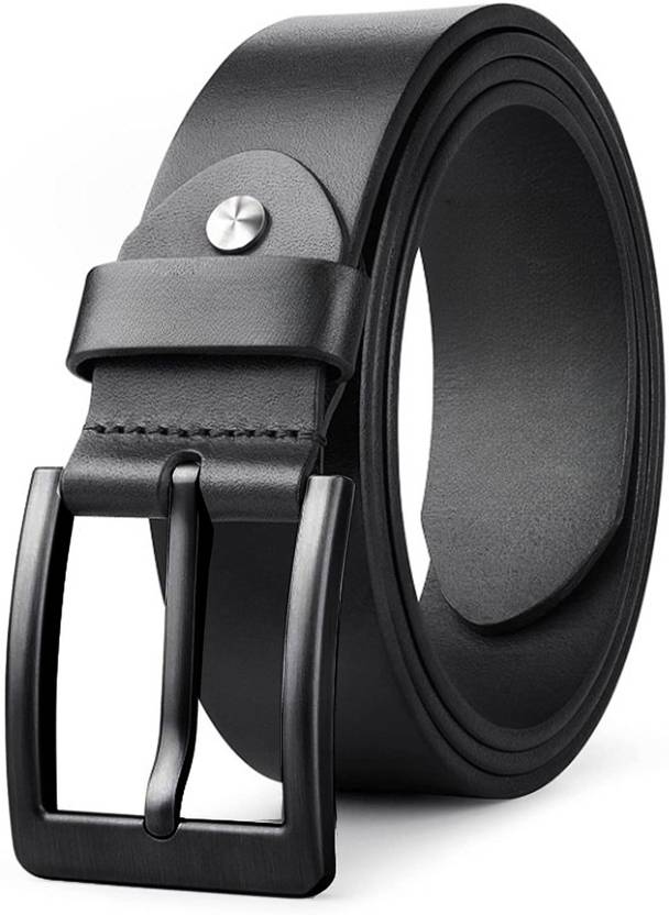 PROVOGUE Men Formal, Casual, Party Black Genuine Leather Belt BLACK