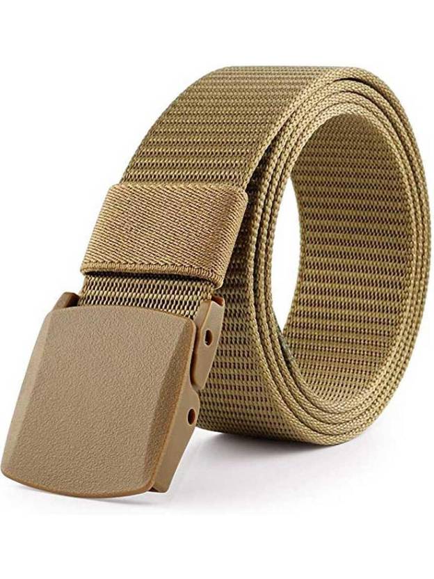 HENEDA Men Casual Beige Nylon Belt