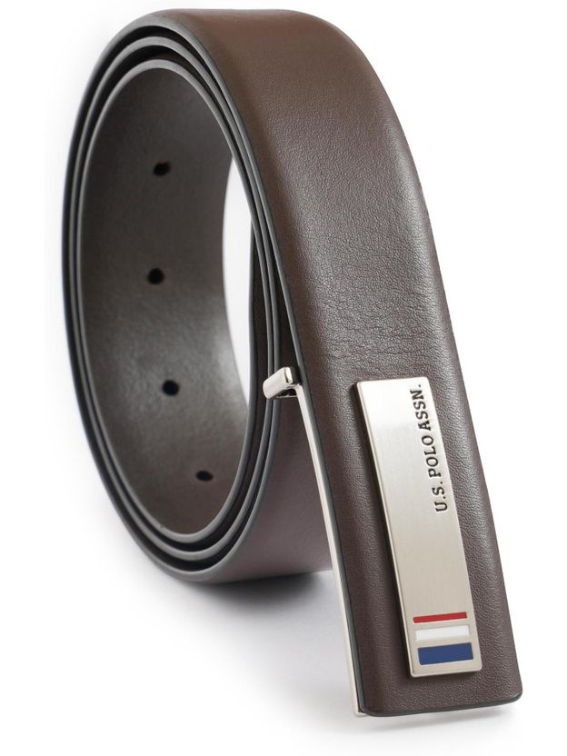 U.S. POLO ASSN. Men Casual Blue Genuine Leather Belt - Image 5