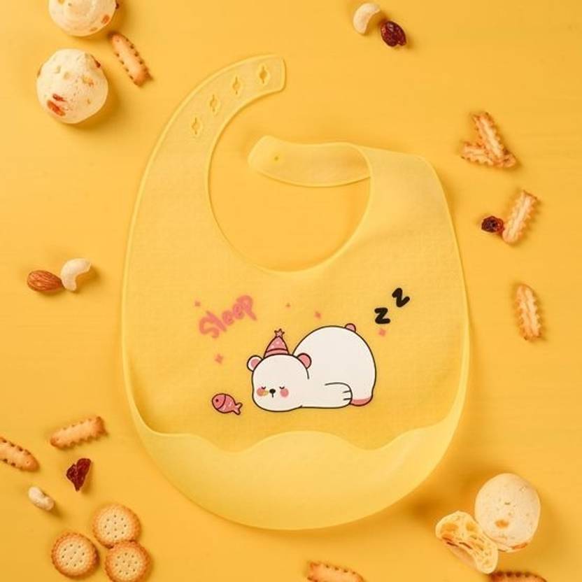 Mini Love Silicone Baby Bib, Saliva Drool Bag, Drool Towel Lightweight Waterproof Bib
