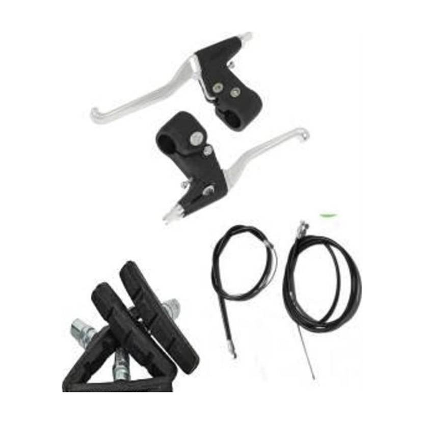 Bazz Cycle wire set with brake shoe and clutch lever silver color set Bicycle Brake Disk