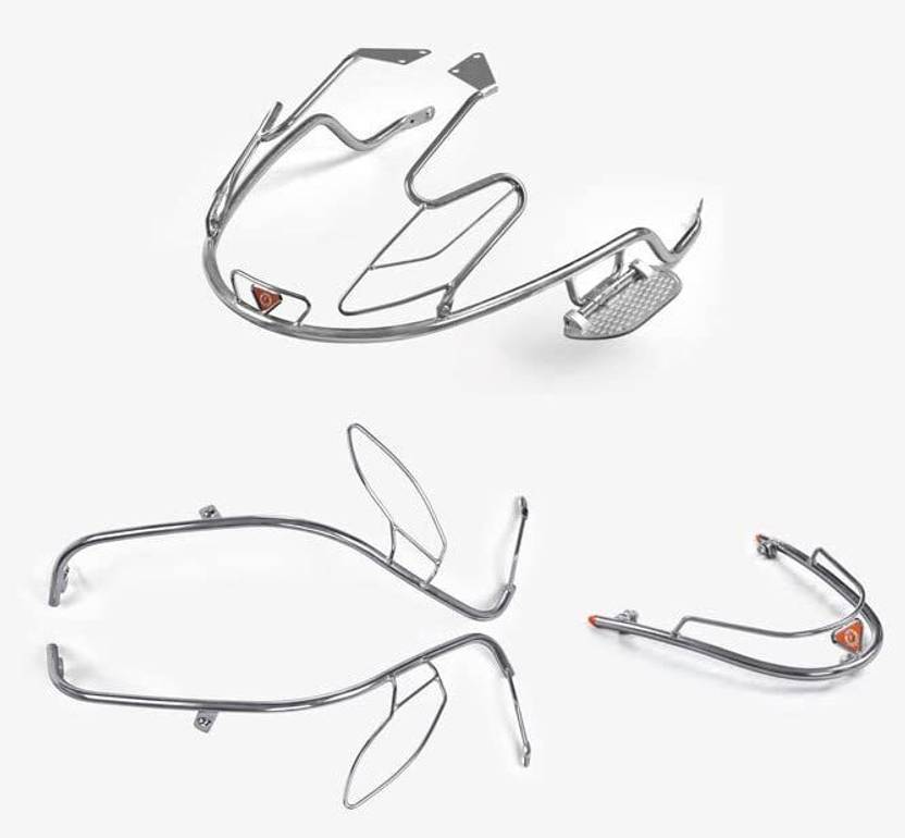 FAVOURITE AUTO ACCESSORIES Stainless Steel Foldable Footrest for Bajaj