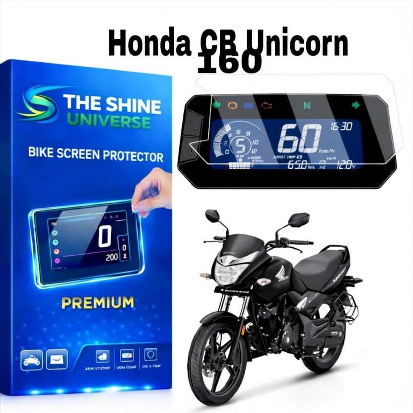 THE SHINE UNIVERSE Honda Unicorn 160 2025 Speedometer Display Protector Bike Display Screen Guard Bike Crash Guard