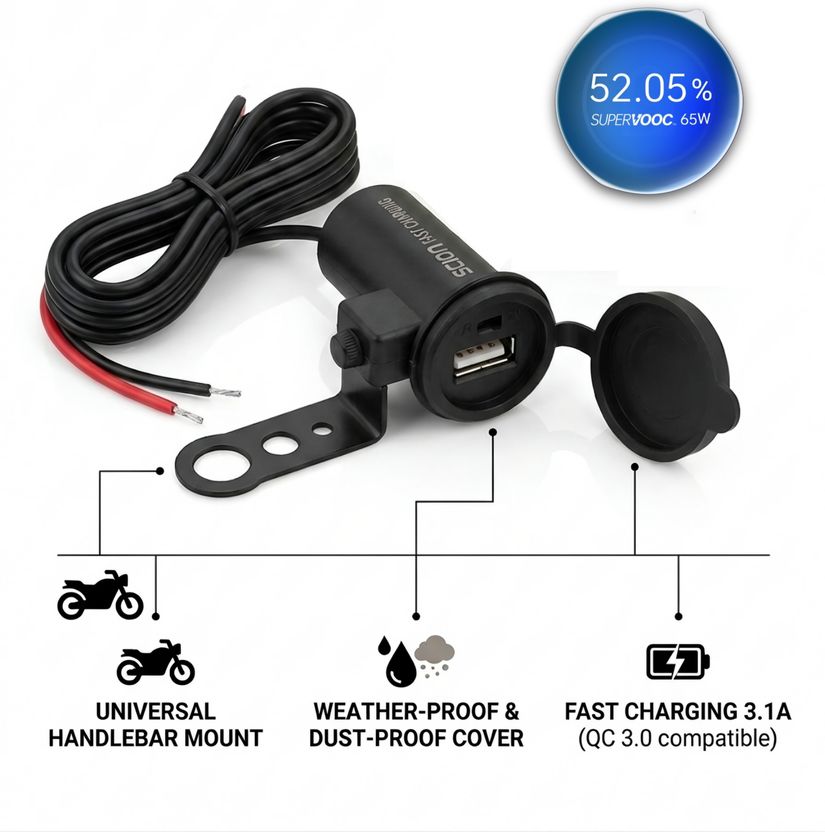 Wiska 12V-24V Bike Mobile Charger 30W - Image 6