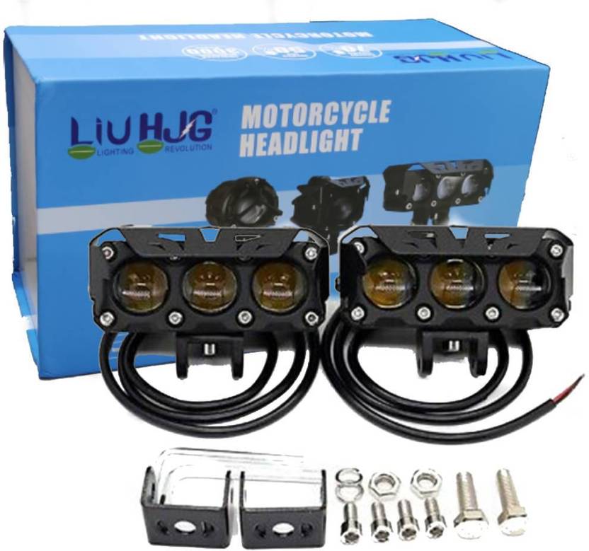LIU HJG Triple Lens Headlight LED Work Light Fog Lamp For Bike & Car