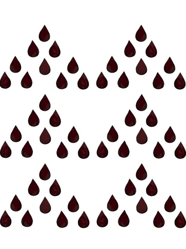 Bawree Tear Drop Premium Velvet Tilak Shape Forehead Sticker Forehead Maroon Bindis