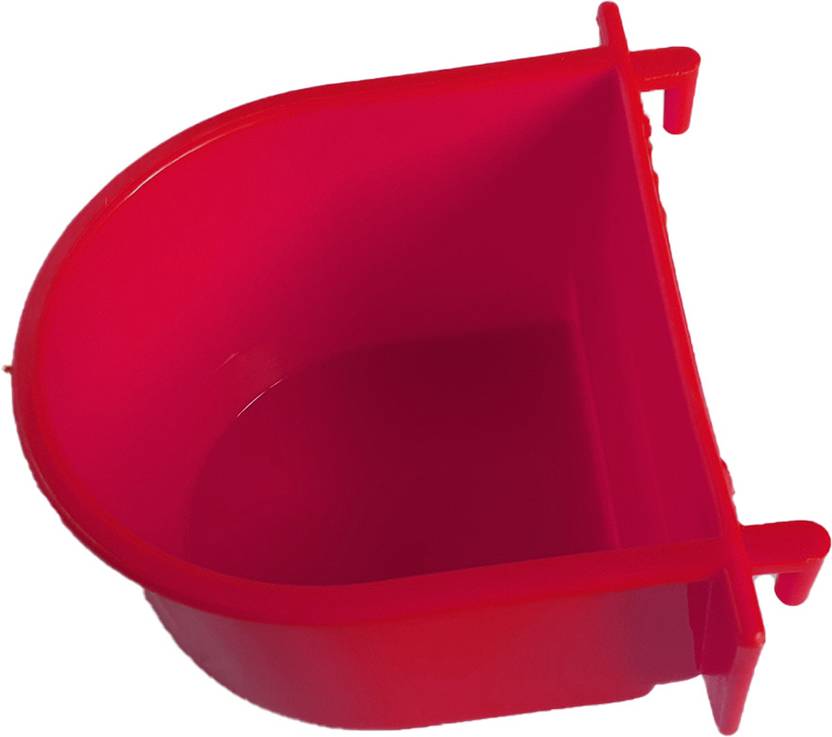 Tokyodo bird feeder bowl red Caged Bird Feeder