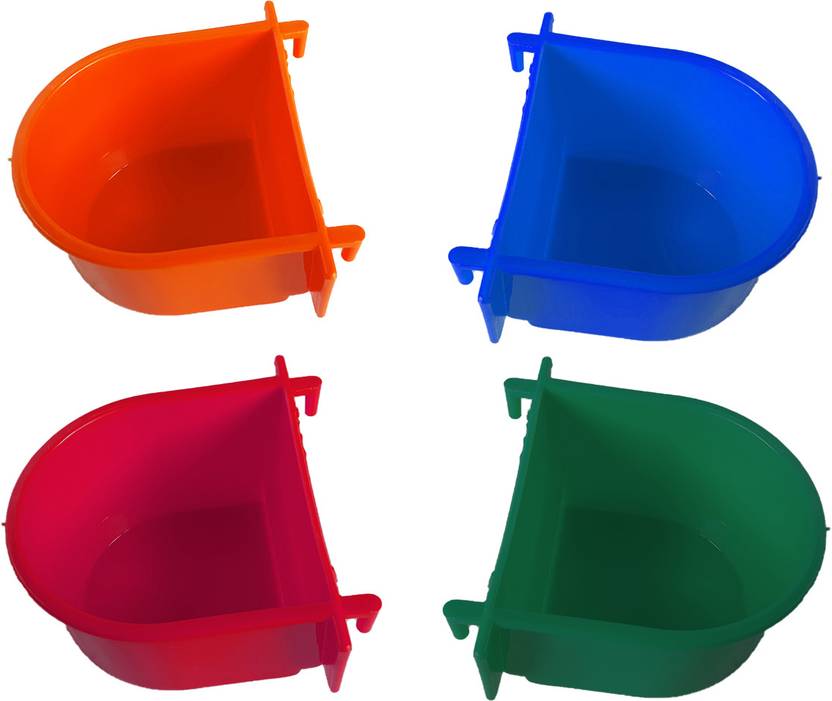 Tokyodo bird feeder bowl orange red green blue Caged Bird Feeder