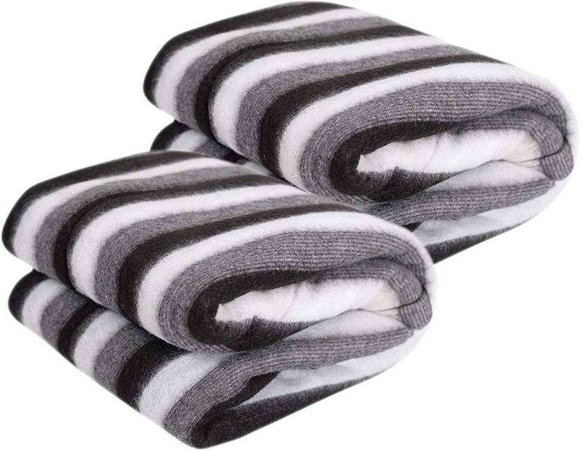 PHF Striped Single Fleece Blanket for Mild Winter Buy PHF Striped
