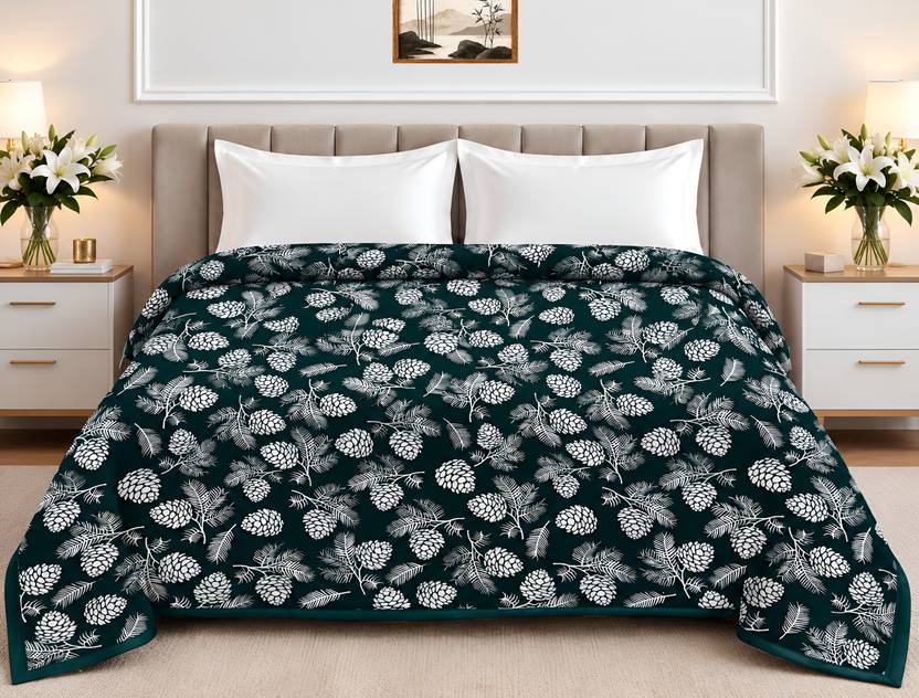 Changers Floral Double AC Blanket for  All Season