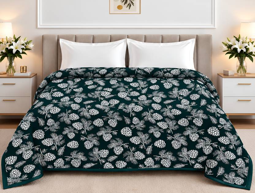 Changers Floral Double AC Blanket for  All Season