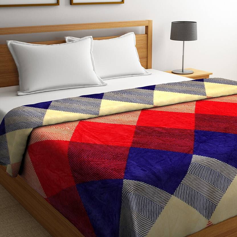 PORTICO NEW YORK Geometric Double Coral Blanket for  Heavy Winter