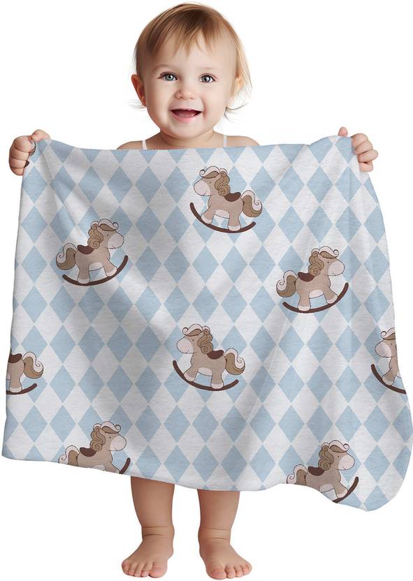 1st Step Printed Single Crib Baby Blanket for  AC Room