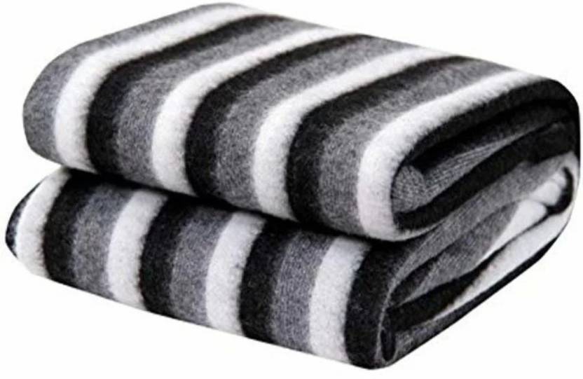 MK Life Striped Single Fleece Blanket for AC Room Buy MK Life Striped