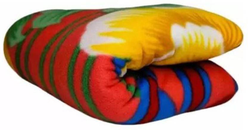 Barbarik Printed Single Fleece Blanket for  Mild Winter
