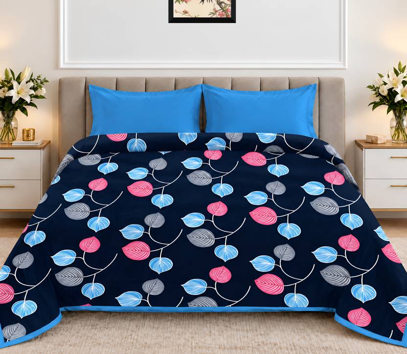 Changers Floral Double AC Blanket for  All Season