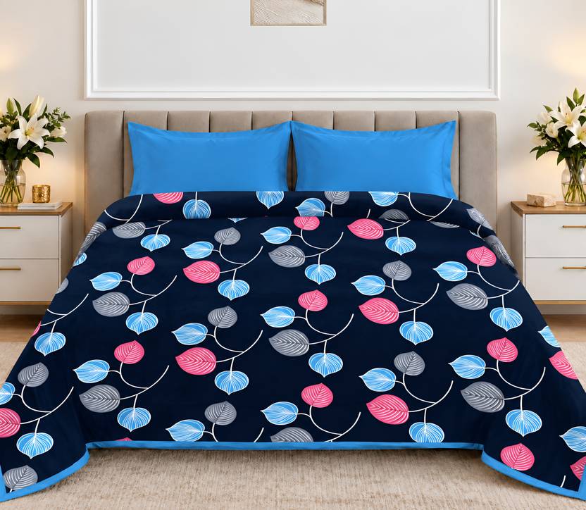 Changers Floral Double AC Blanket for  All Season