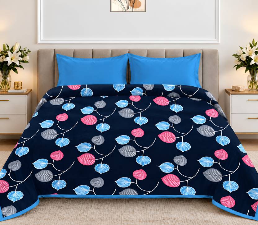 Changers Floral Double AC Blanket for  All Season