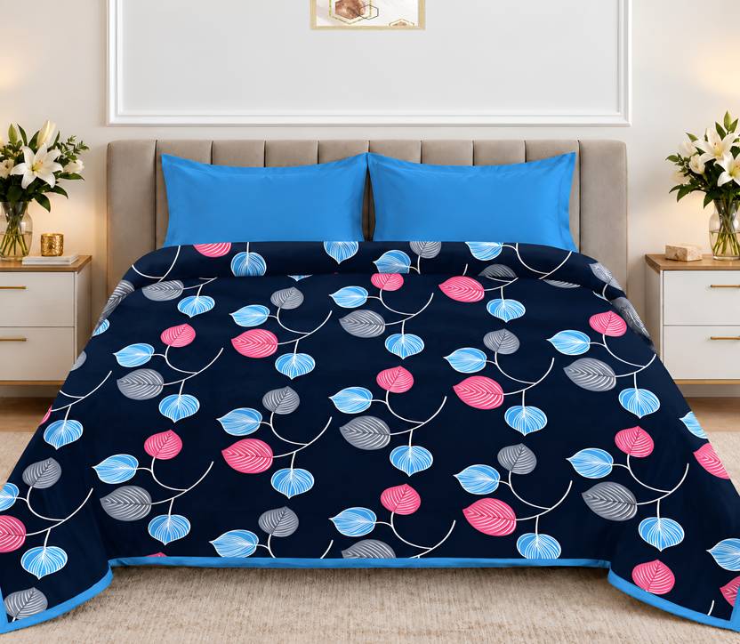 Changers Floral Double AC Blanket for  All Season