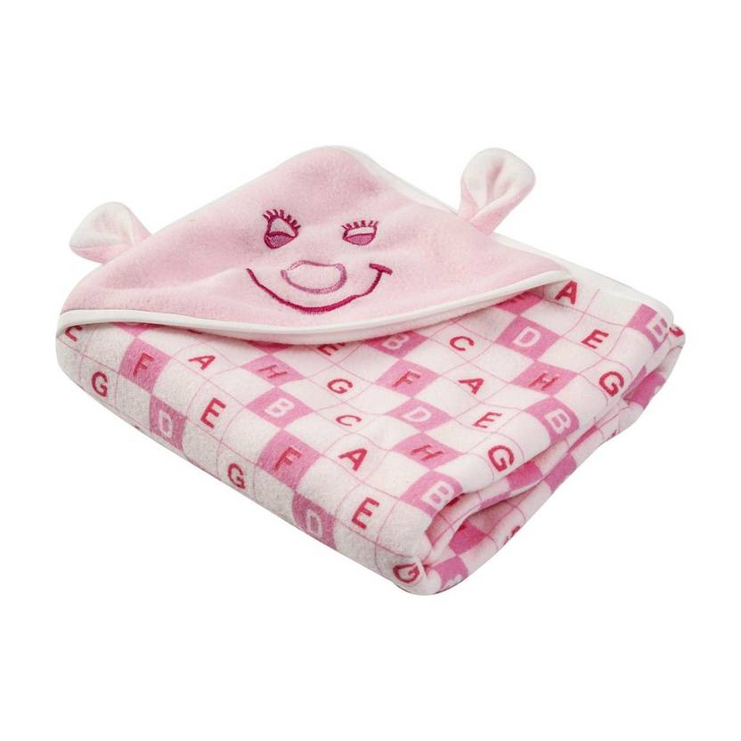 BABY ZONE Printed Single Hooded Baby Blanket for  AC Room
