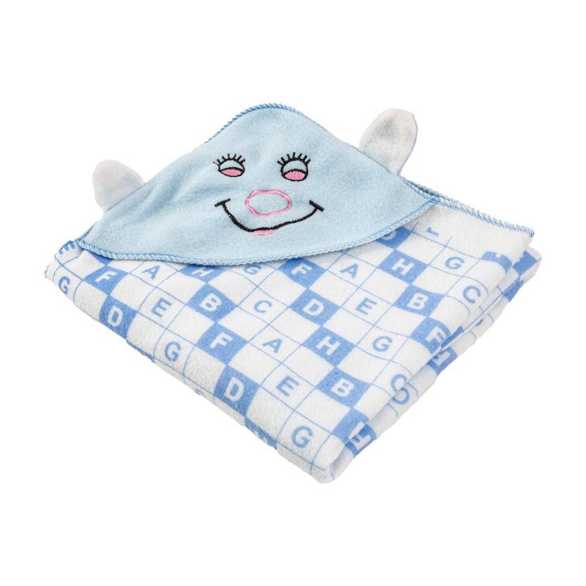 BABY ZONE Printed Single Hooded Baby Blanket for  AC Room