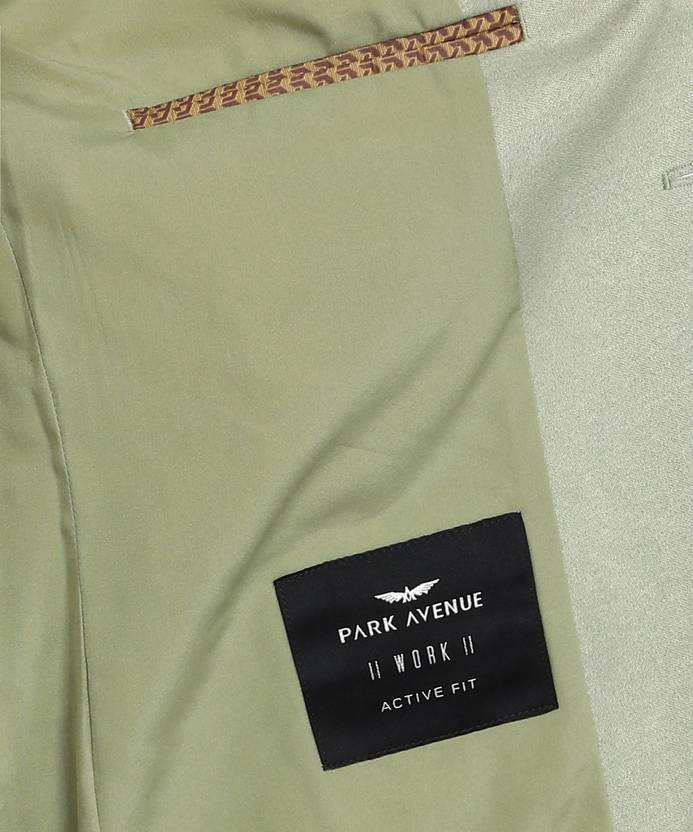 Men Solid Single Breasted Formal Blazer  (Light Green)